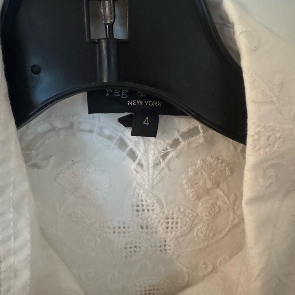 Rag & Bone Surplus Belted White Romper, Size 4 - Picture 7 of 7